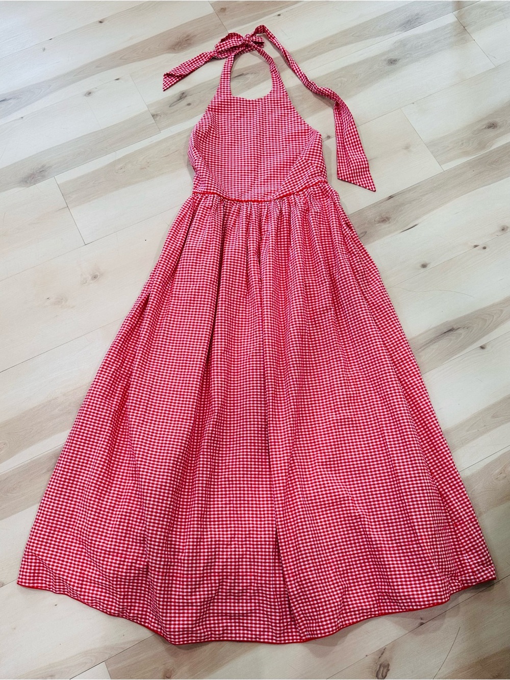 Tuckernuck Red Gingham Marcie Dress Sz M Feminine Costal Preppy Summer Casual - Picture 6 of 15